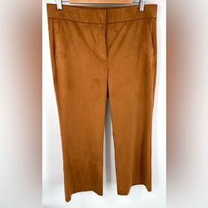 J.Crew women’s Hayden kick out tan crop pant in faux suede size 12 NWT